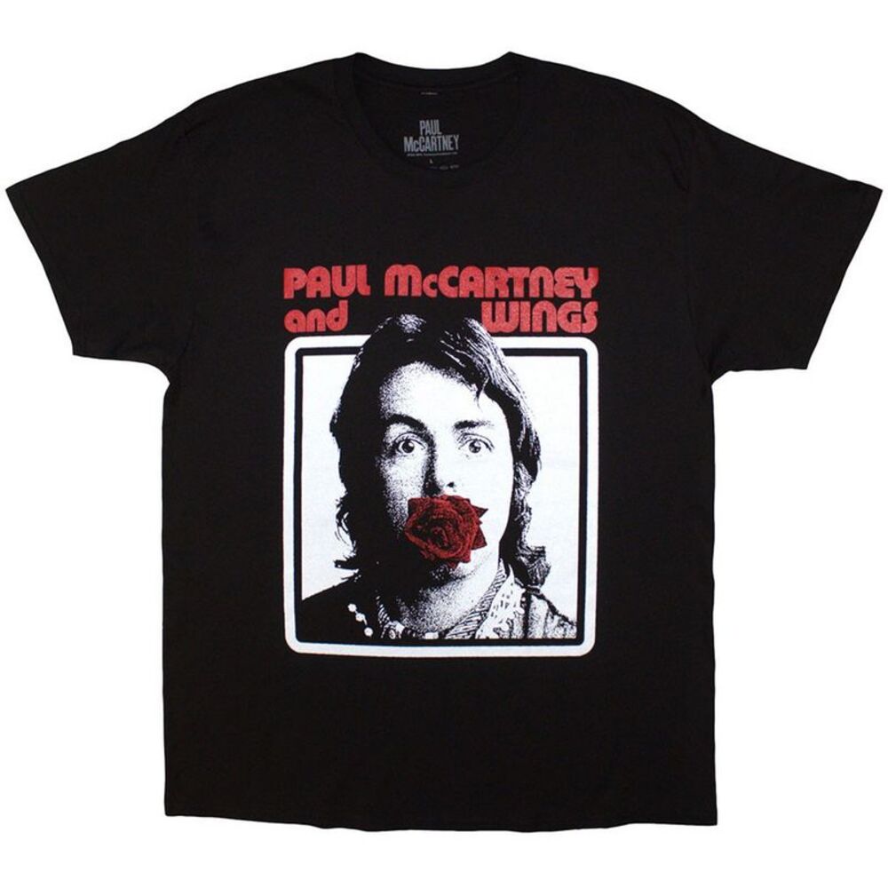 Paul McCartney Unisex Adult Red Rose Speedway Back Print T-Shirt / Black